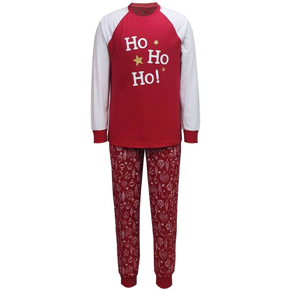NEW FAMILY PJS men's matching ornament print pajama set in ornaments